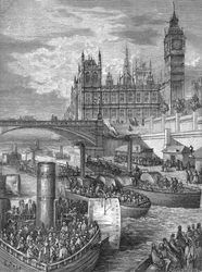 Escaliers de Westminster - Départ des vapeurs