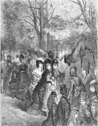 Jardins zoologiques - La Promenade des Perroquets, 1872