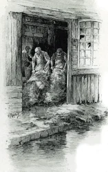 Mégissiers de la rue des Gobelins à Paris Dessin de Gustave Fraipont (1849-1923) tiré de « La Seine à travers Paris » par Saint-Juirs