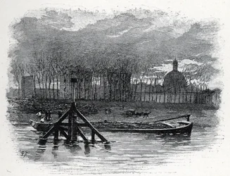 Vue de la grue à eau du quai d