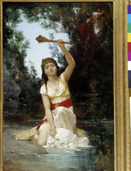 Jeune lavandière orientale