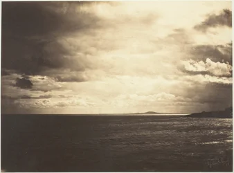 Ciel nuageux, mer Méditerranée, 1857