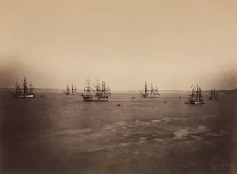 Les flottes française et anglaise, Cherbourg, août 1858