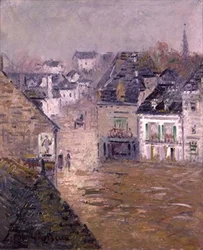 Fine pluie, Pont Aven, vers 1922