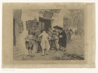Hommes rassemblés autour de l