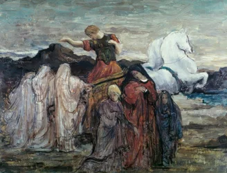 Phaéton et trois femmes. Scène mythologique