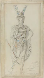 Pittacus le tyran en costume de guerre