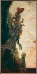 Sappho, en train de tomber (peinture sur toile)