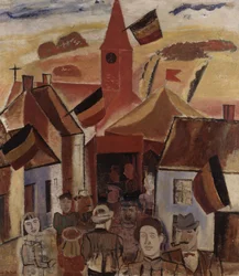 Fête du village, vers 1930 (huile sur toile)