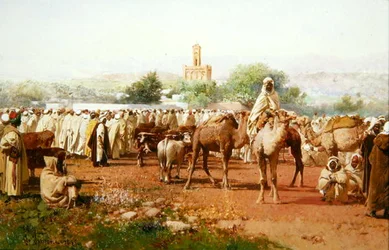 Scène de village arabe