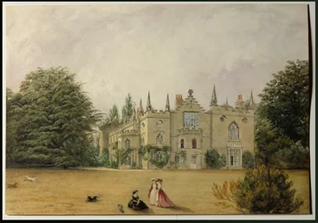 Vue de Strawberry Hill, Middlesex depuis les jardins