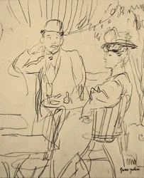 Couple dans un café