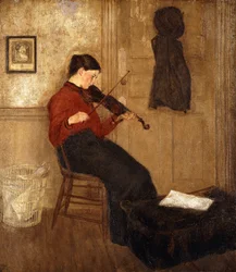 Jeune femme avec un violon, 1897-98