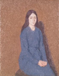 Fille en robe bleue, 1900-1935