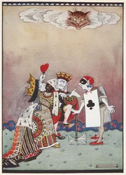 La Reine de Cœur criant à l