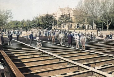 1896-17 chemin de fer Route Arena Klösz György 2 (Coloré)