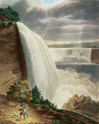 Chutes du Niagara, partie de la chute américaine depuis le pied de l
