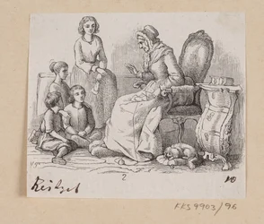 Illustration de "Bedstemoder" dans H.C. Andersen, "Contes et Histoires", Tome 2