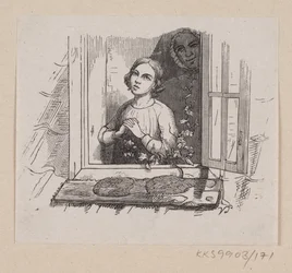 Illustration pour "Cinq dans une cosse de pois" dans H.C. Andersen, "Contes et histoires", Tome 2