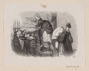 Illustration pour "La Princesse au petit pois" dans H.C. Andersen, "Contes et histoires", Tome 1