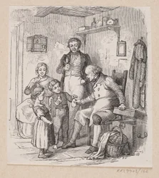 Illustration pour "Sous le saule" dans H.C. Andersen, "Contes et histoires", Tome 2