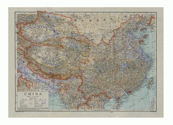 Carte de la Chine, c1910