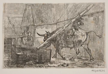 Nissen chevauchant le bœuf