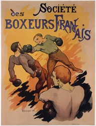 Affiche publicitaire pour la Société des boxeurs français, 1894