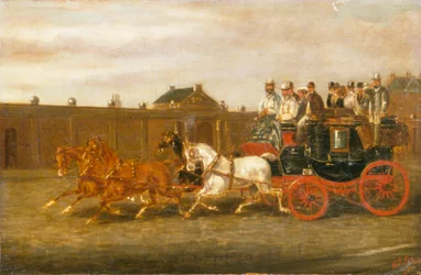 Diligence de Londres à Brighton sur la route