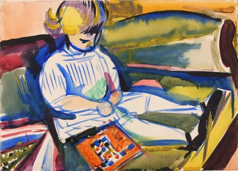 Enfant sur le canapé