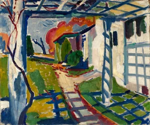 Tonnelle de raisin, vers 1915