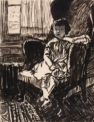 Sans titre (fille assise sur une chaise)