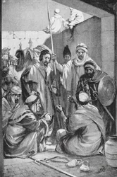 Arabes planifiant une révolte (lithographie)