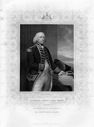 Richard Howe 1726-1799, 1er comte Howe, amiral anglais, 19ème siècle