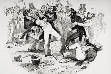 La dernière bagarre entre Sir Mulberry et son élève, illustration de 