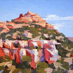 Midday Colors, Sedona, vers 2022 (huile sur panneau)