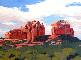 Parting Clouds, c. 2024 (huile sur panneau)