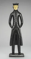 Figure de Capitaine de Mer, Îles de la Reine Charlotte, Colombie-Britannique, vers 1840