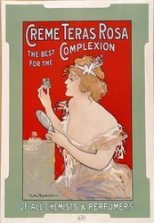 Affiche publicitaire pour la crème de beauté 