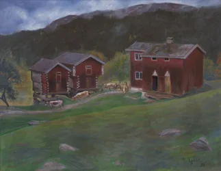 Cour de ferme à Åse en Telemark, Norvège