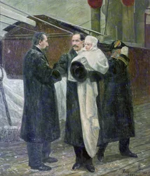 Le roi Haakon sur la terre norvégienne en 1905