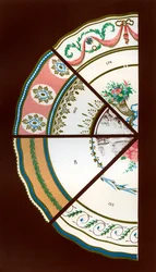 Motifs de Derby pour services de dîner et de dessert, 1876