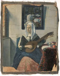 Femme jouant sur un cistre