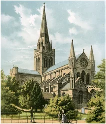 Cathédrale de Chichester, Sussex, vers 1870