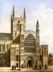 Cathédrale de Rochester, Kent, vers 1870