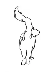Dessin au trait « Curious Cat »