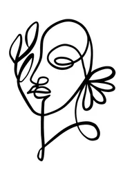 Visage floral et rêveur
