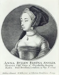 Anne Boleyn, gravée par Wenceslaus Hollar