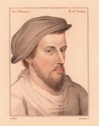 Henry Howard, comte de Surrey, poète exécuté pour trahison (1812) (gravure)