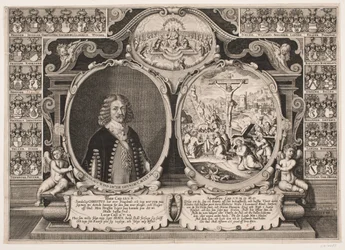 Niels Windet à Grundet et une représentation du Christ sur la croix